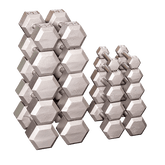 Grey Hex Dumbell set 5-50lb pairs